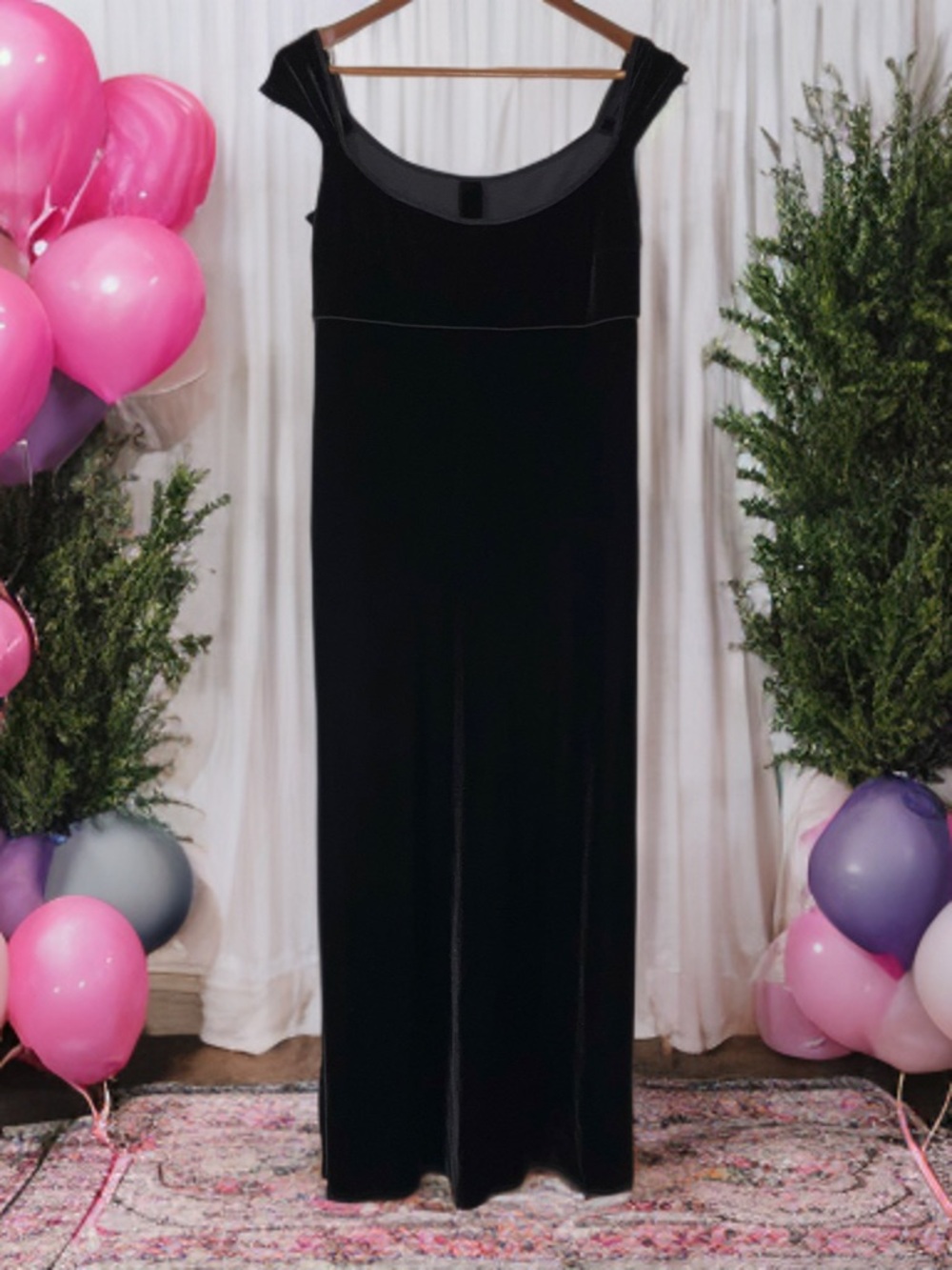 Vintage Y2K Scott McClintock Velvet Maxi Dress Whimsigoth Vamp Goth 90s Sz 10 P